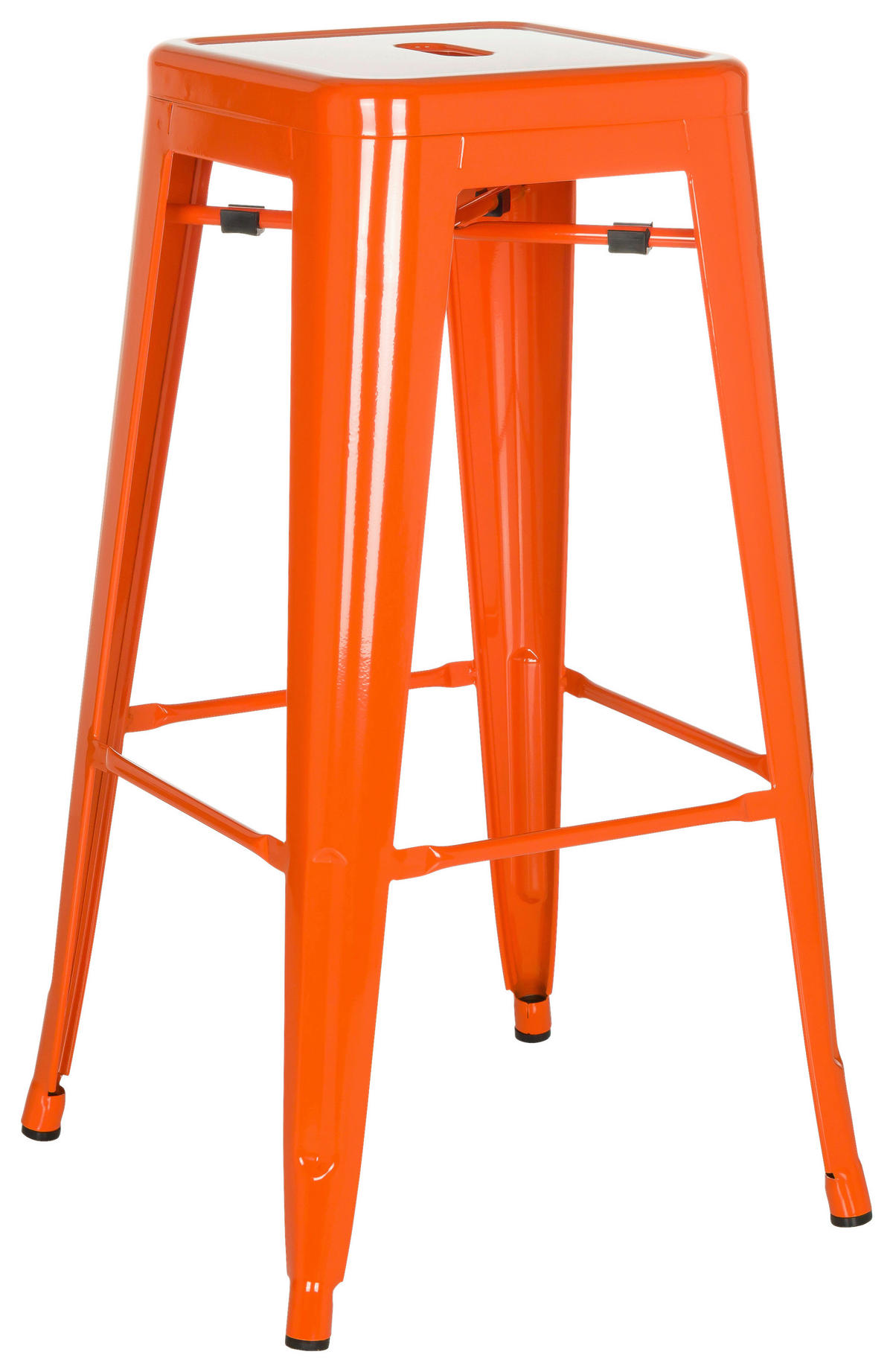 BAROVÁ STOLIČKA, oranžová - oranžová, Basics, kov (44/77/44cm) - MID.YOU