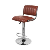 BARHOCKER-SET Dunkelbraun Sitzfläche 360° drehbar, abwischbar  - Dunkelbraun, Trend, Metall (51,5/109/43cm) - Kayoom