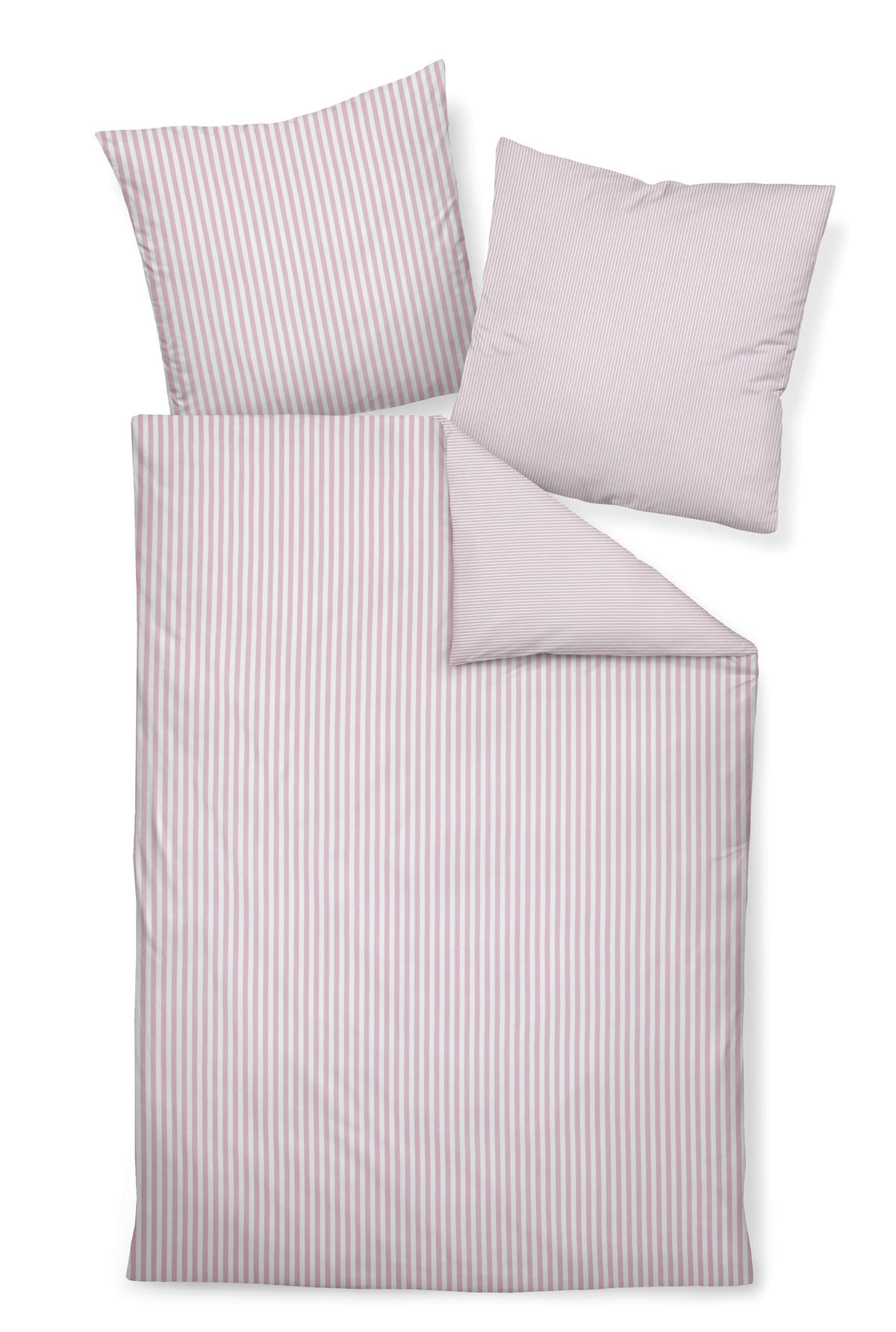 BETTWÄSCHE Flanell 135/200 cm  - Rosa/Weiß, Basics, Textil (135/200cm) - Janine