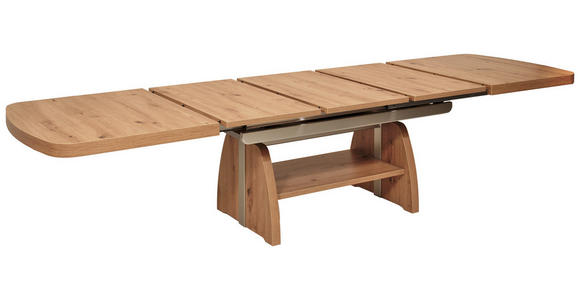 COUCHTISCH Wildeiche furniert Wildeiche 125-245/75/55-74 cm  - Wildeiche, KONVENTIONELL, Holz (125-245/75/55-74cm) - Venda