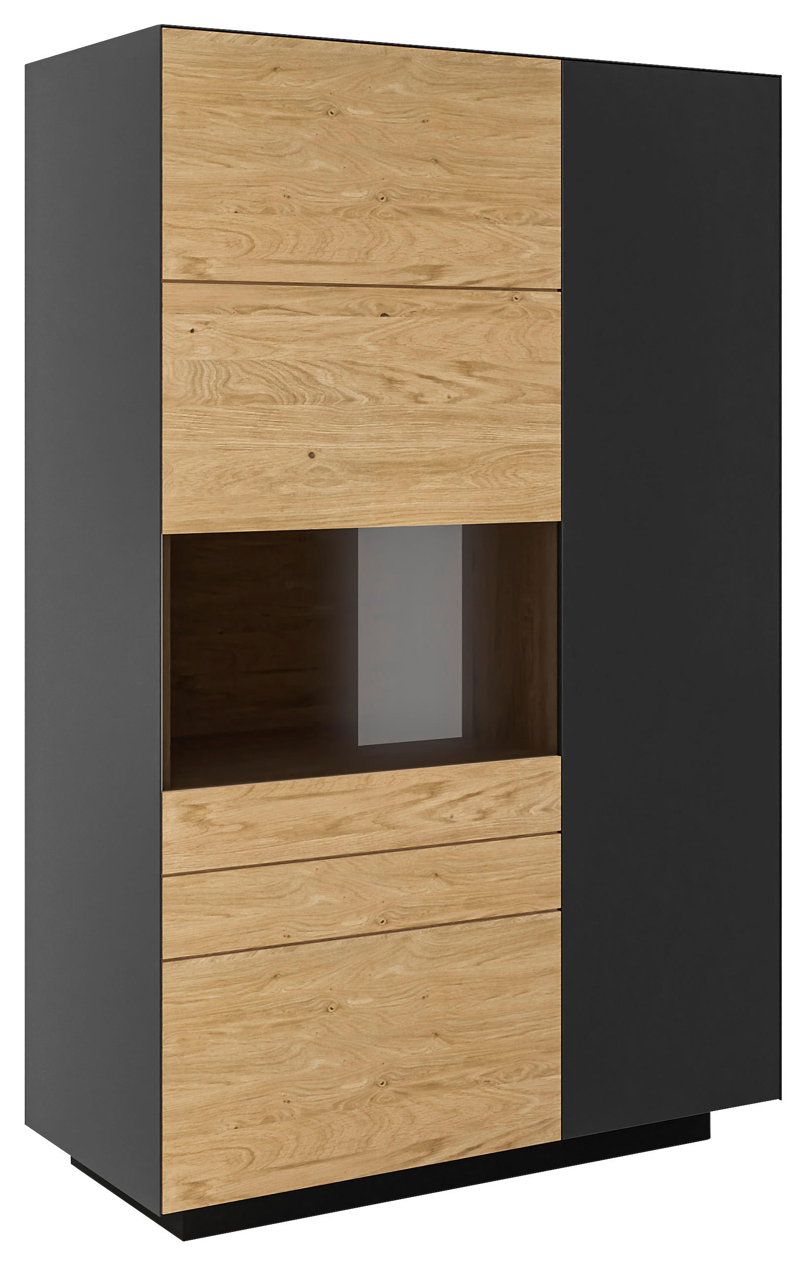 HIGHBOARD Celika Anthrazit, Wildeiche  91/141/40 cm  - Wildeiche/Anthrazit, Natur, Holz/Holzwerkstoff (91/141/40cm) - Dieter Knoll