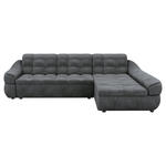 ECKSOFA in Lederlook Anthrazit  - Anthrazit/Schwarz, Design, Kunststoff/Textil (292/190cm) - Carryhome