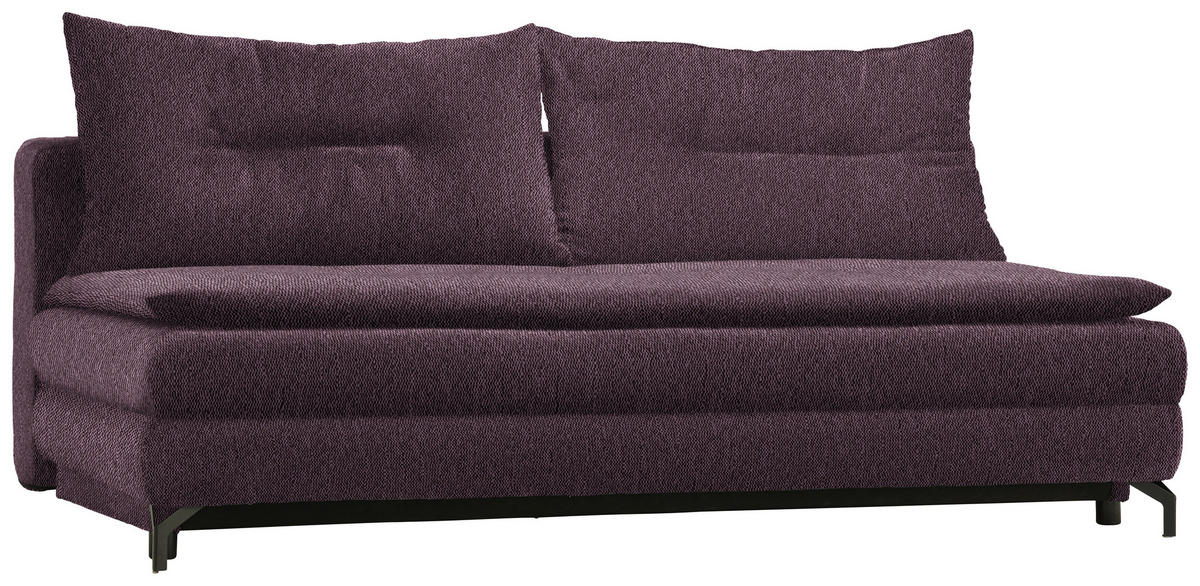 SCHLAFSOFA in Webstoff Lila, Rosa  - Lila/Schwarz, MODERN, Textil/Metall (208/73/92/102cm) - Novel