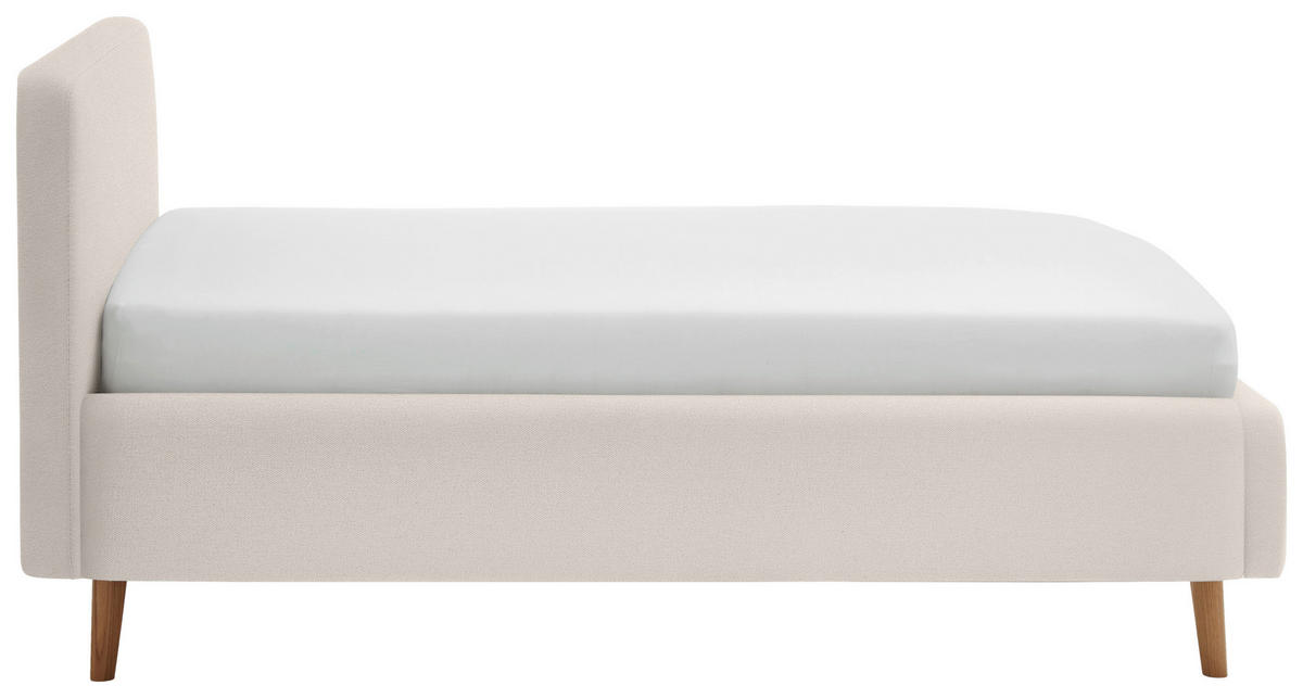 POLSTERBETT 140/200 cm  in Beige  - Eichefarben/Beige, Design, Holz/Textil (140/200cm) - Xora
