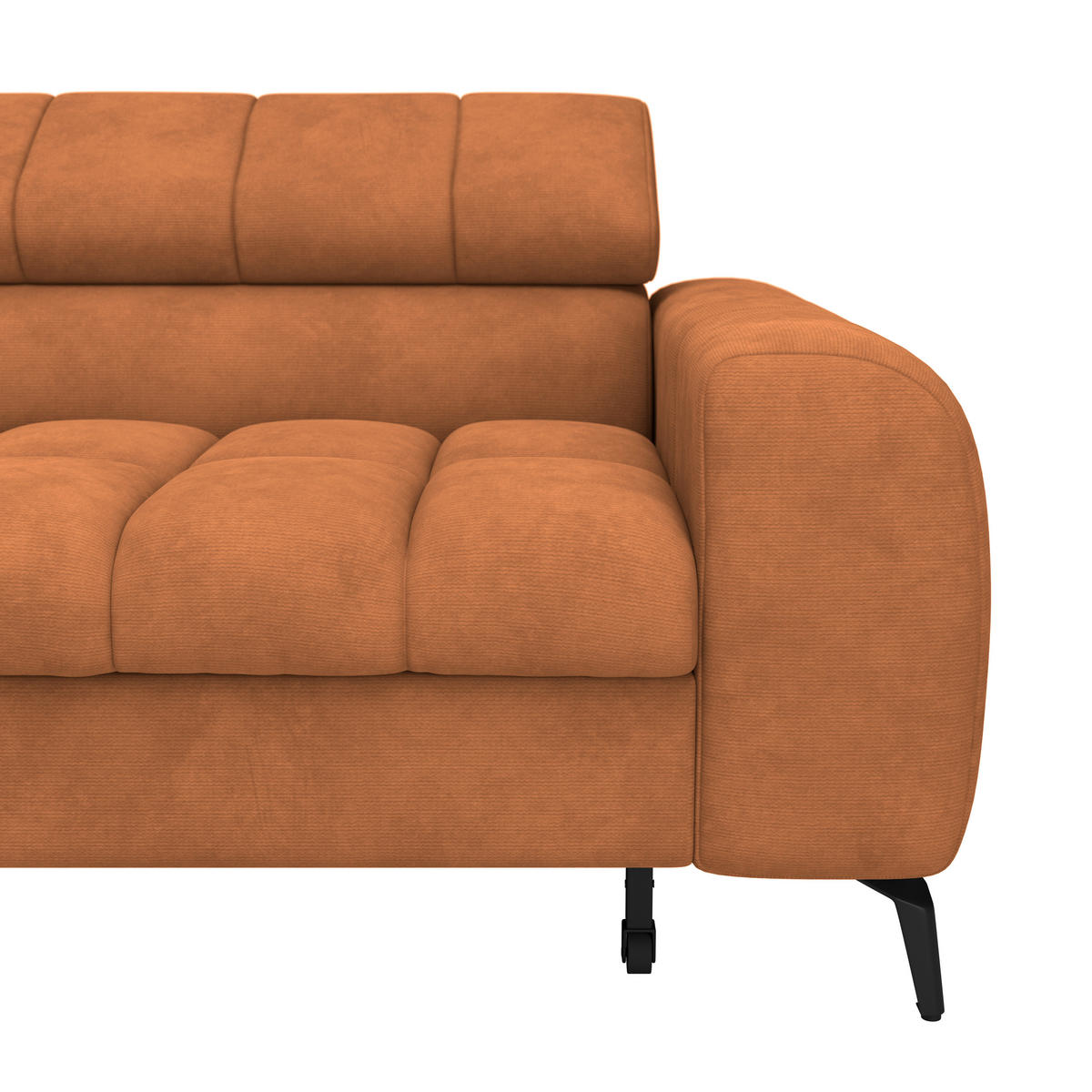 ECKSOFA in Rostfarben  - Rostfarben/Schwarz, Trend, Kunststoff/Textil (203/261cm) - Livetastic