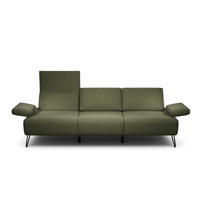 3-SITZER-SOFA in Chenille Waldgrün  - Waldgrün/Schwarz, Design, Textil/Metall (234-264/85/86-94cm) - SENSOO