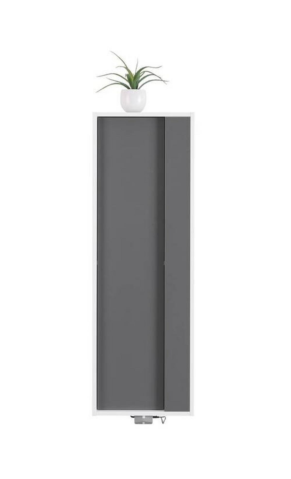 MIDISCHRANK 40/120/30 cm  - Anthrazit/Weiß, KONVENTIONELL, Glas/Holzwerkstoff (40/120/30cm) - Voleo