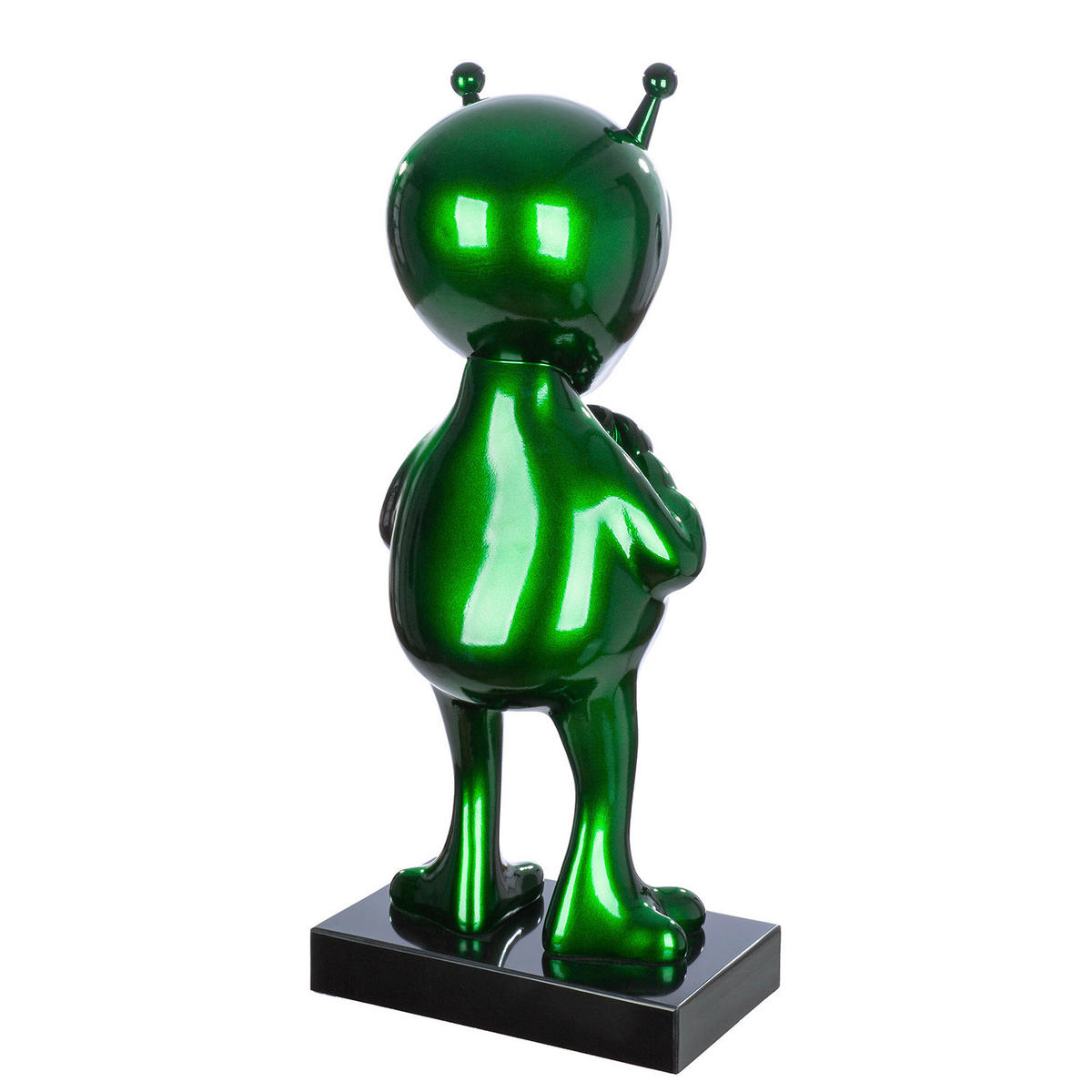 SKULPTUR - Jadegrün/Schwarz, Basics, Kunststoff/Stein (30/68/21,5cm)