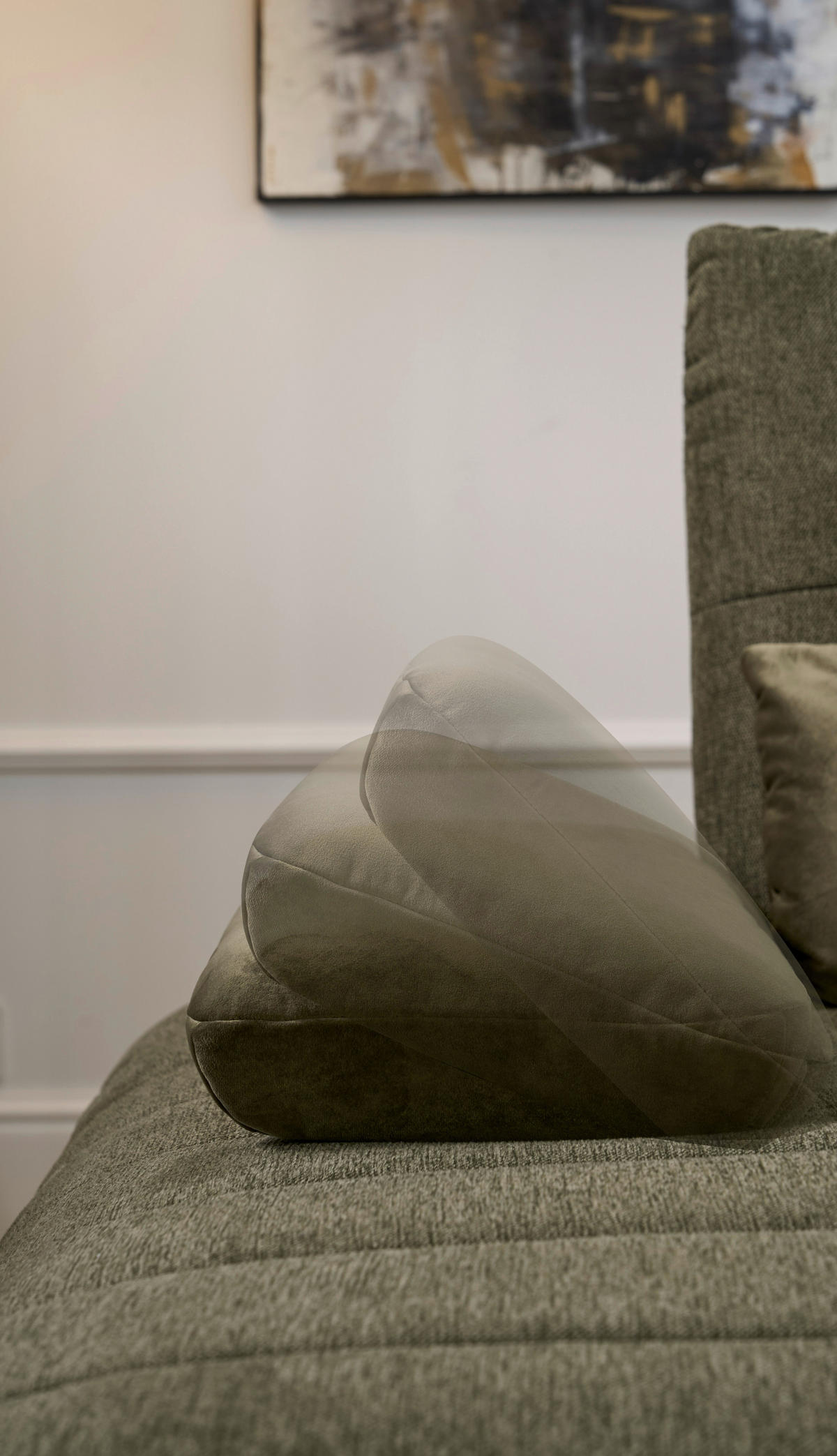 ECKSOFA in Webstoff Olivgrün  - Schwarz/Olivgrün, Konventionell, Textil/Metall (191/273cm) - Carryhome