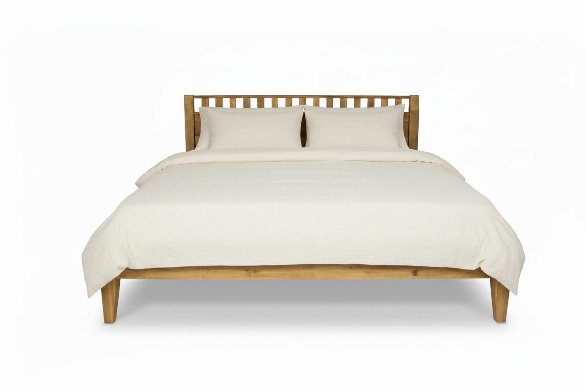 BETT 180/200 cm,  in Eichefarben, Wildeiche,  - Wildeiche/Eichefarben, Basics, Holz (180/200cm) - Chameo