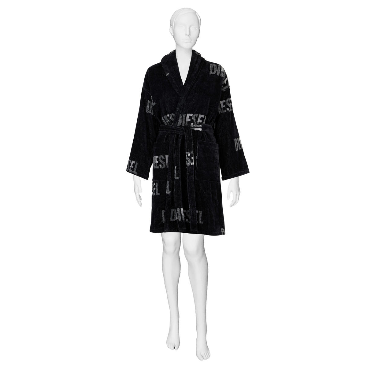 BADEMANTEL S/M Unisex  - Schwarz, Basics, Textil (S/Mnull) - Diesel