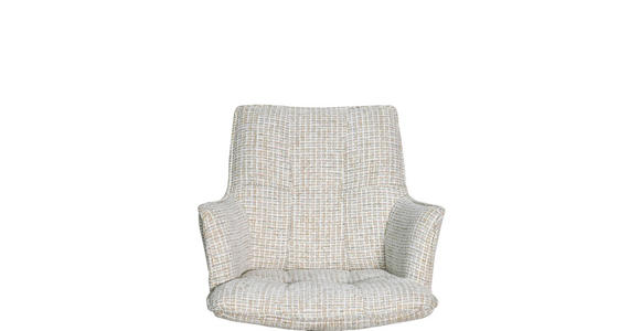 ARMLEHNSTUHL in Eisen Chenille - Beige/Schwarz, MODERN, Textil/Metall (59,5/87,5/62,5cm) - Novel