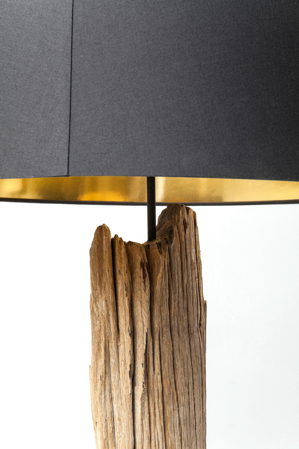 STEHLEUCHTE 52/171/52 cm  - Schwarz/Naturfarben, Natur, Holz/Textil (52/171/52cm) - Kare-Design