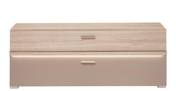 GARDEROBENBANK in 120/45/38 cm - Chromfarben/Eichefarben, Design, Holzwerkstoff/Kunststoff (120/45/38cm) - Voleo