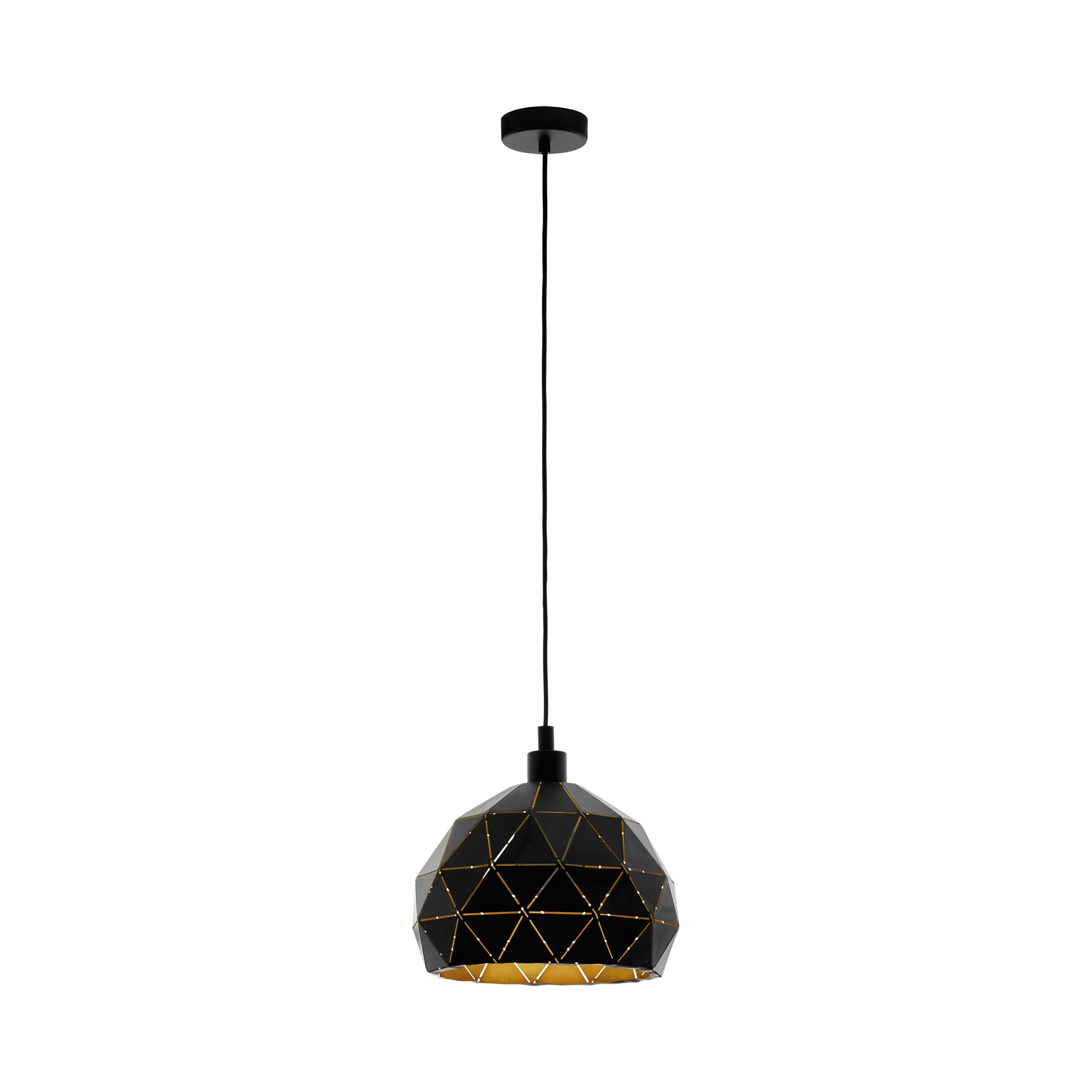 ZÁVESNÉ SVIETIDLO, 40/110 cm  - čierna/zlatá, Design, kov (40/110cm) - Eglo