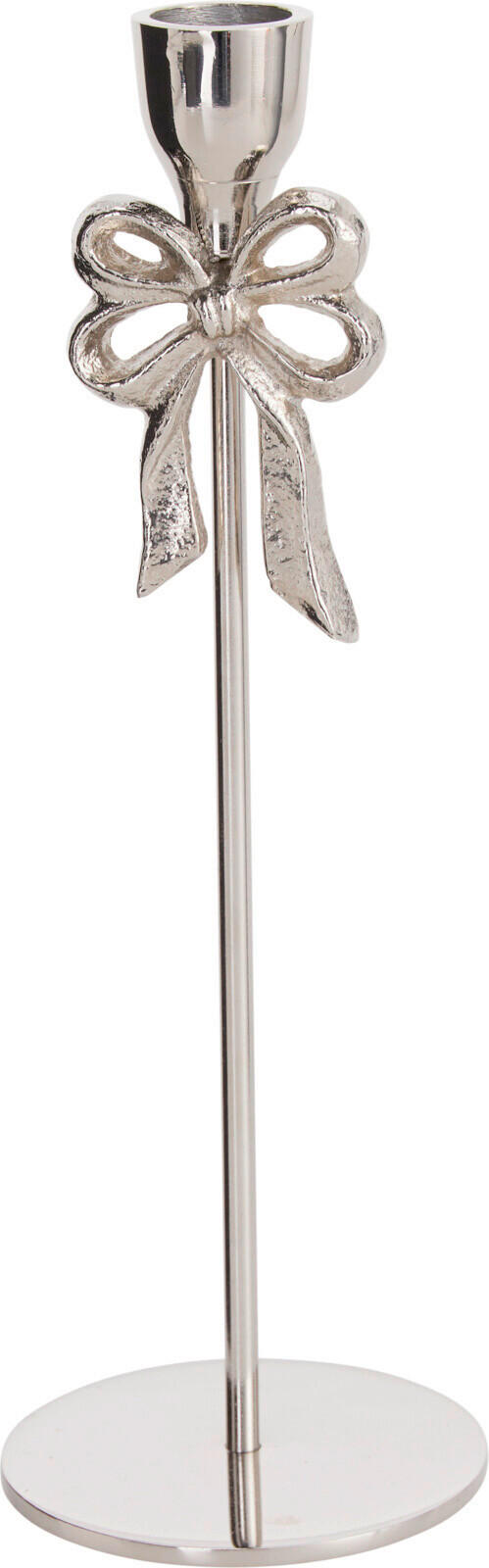 GYERTYATARTÓ - ezüstszínű, Basics, fém (26cm)