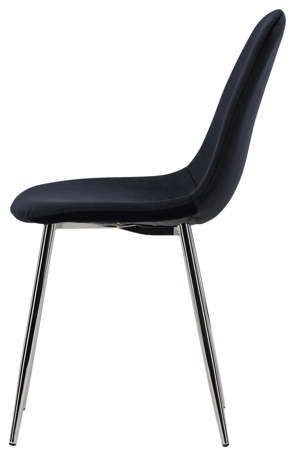 STOLSET 2 styck stål sammet  - svart, Design, metall/textil (45/90/52cm) - Livetastic