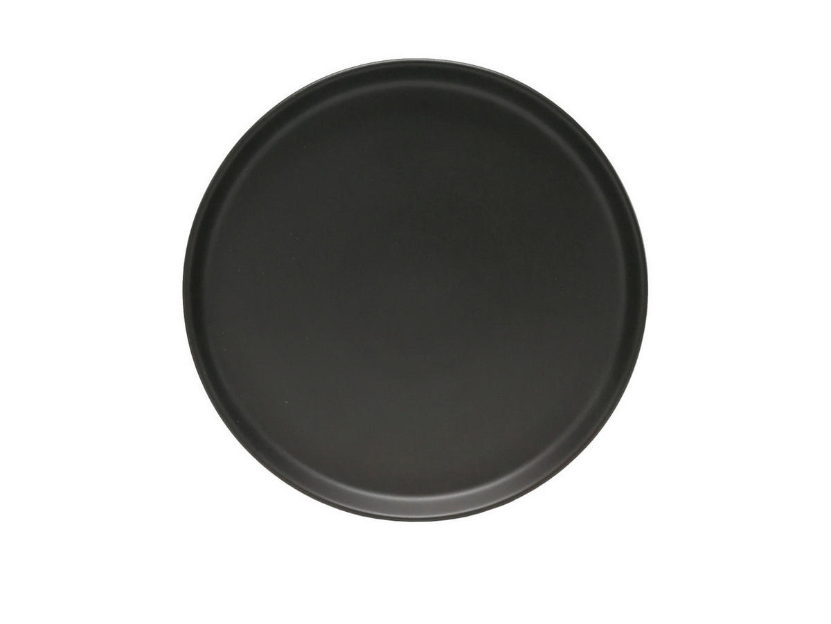 FRÜHSTÜCKSTELLER Schwarz 20,5 cm Salerno  - Schwarz, Trend, Keramik (20,5cm) - Novel
