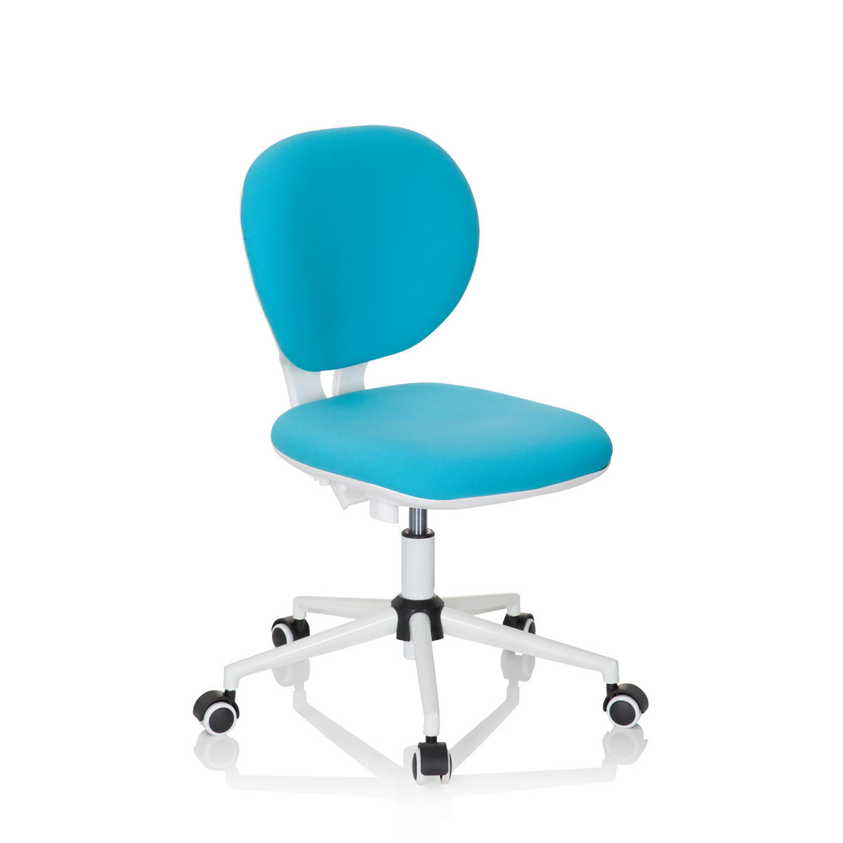 OTOČNÁ ŽIDLE PRO MLÁDEŽ, tyrkysová - tyrkysová, Basics, plast (43/82-95/56cm) - MID.YOU