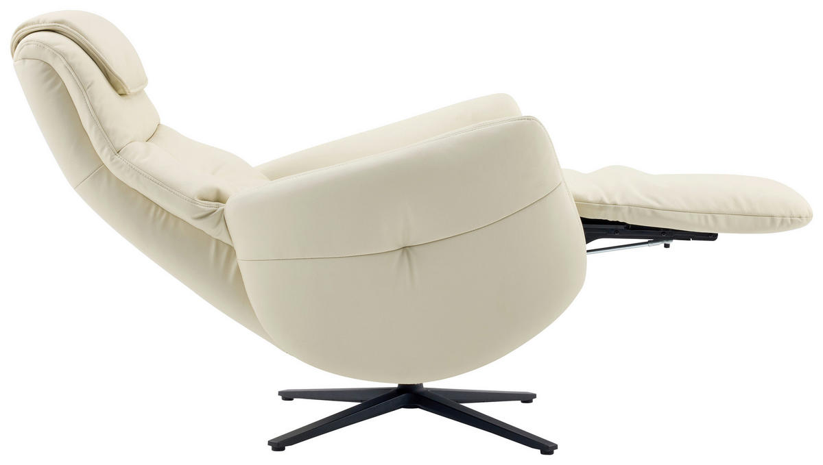 MASSAGESESSEL Echtleder Lederlook Beige    - Beige, Design, Leder/Textil (77/113/90cm) - Xora