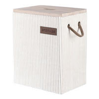 KÔŠ NA BIELIZEŇ, béžová - béžová, Konventionell, textil (35/43/25cm)