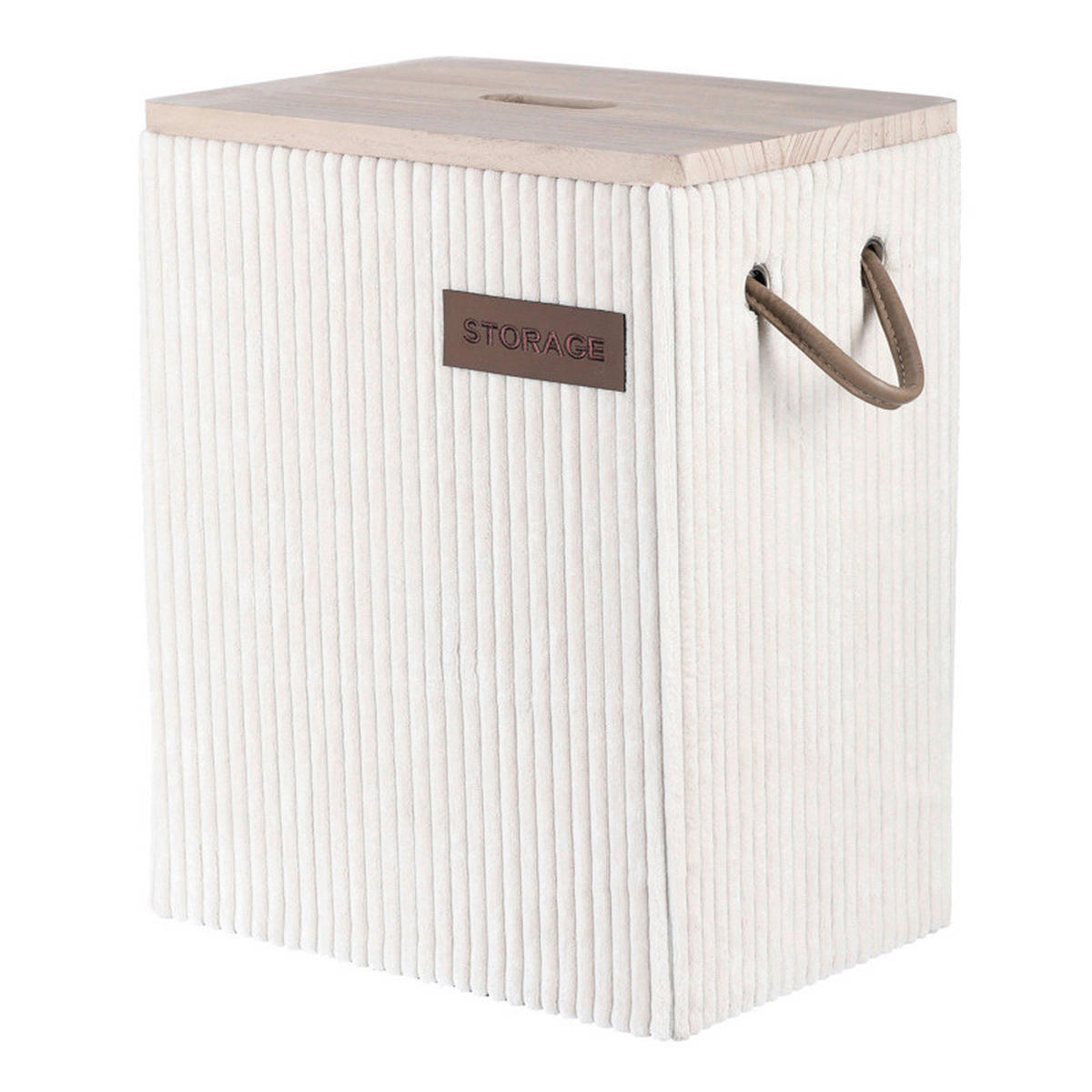 KÔŠ NA BIELIZEŇ, béžová - béžová, Konventionell, textil (35/43/25cm)