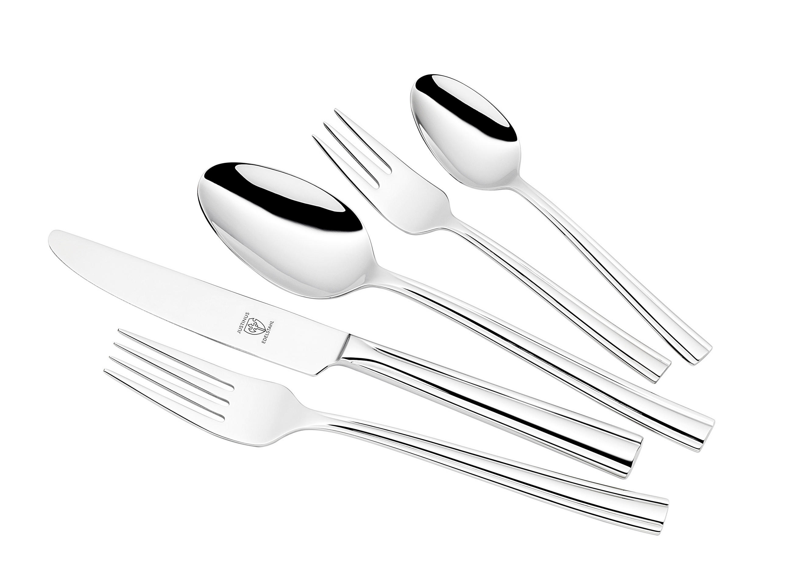 BESTECKSET ART 30-teilig Edelstahl  - Chromfarben/Edelstahlfarben, Basics, Metall (43/25/5cm) - Justinus