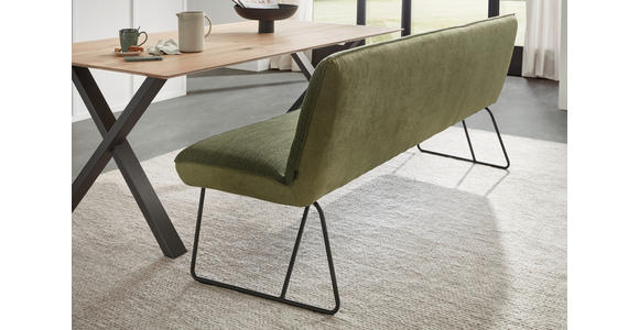 SITZBANK 228/89/68 cm in Grün, Schwarz - Schwarz/Grün, Design, Textil/Metall (228/89/68cm) - Dieter Knoll