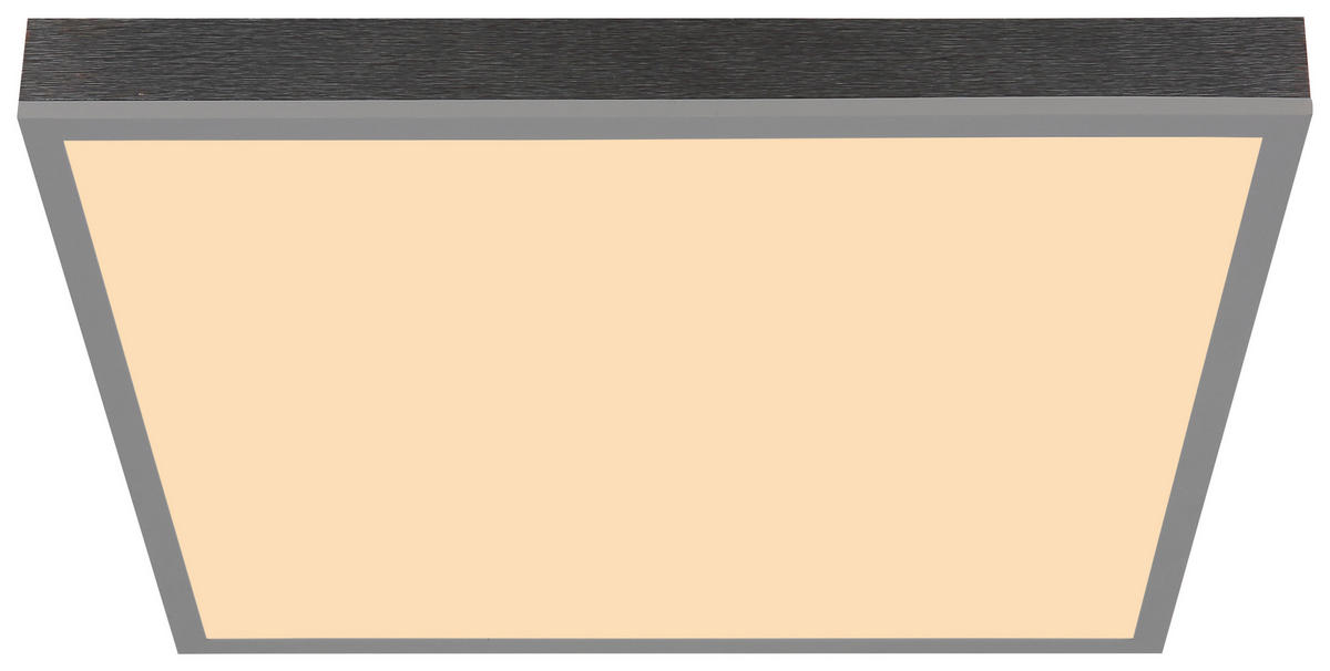 DECKENLEUCHTE 24 W     - Opal/Grau, MODERN, Holz/Kunststoff (45/6,5/45cm) - Novel