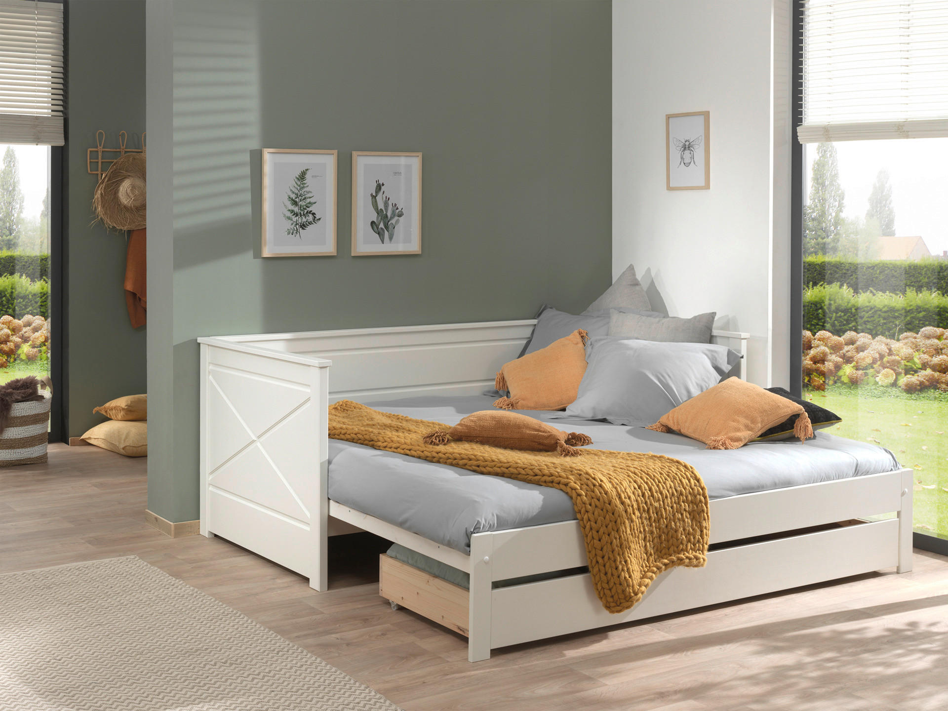 AUSZIEHBETT 90/180/200 cm  in  - Weiß, MODERN, Holz/Holzwerkstoff (90/180/200cm) - MID.YOU