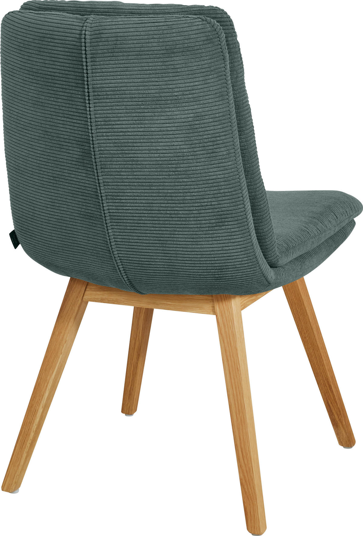 STUHL  in Cord Textil  - Eichefarben/Grün, Design, Holz/Textil (49/90/69cm) - Johann Jakob