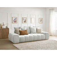 3-SITZER-SOFA EVEREST Struktur Hellgrau  - Hellgrau/Schwarz, MODERN, Kunststoff/Textil (278/90/115cm)
