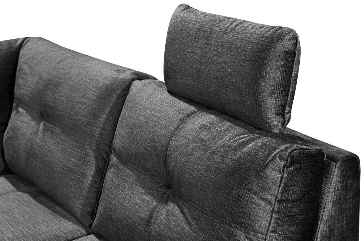 WOHNLANDSCHAFT in Mikrovelours Schwarz  - Schwarz, Konventionell, Kunststoff/Textil (127/334/217cm) - Carryhome