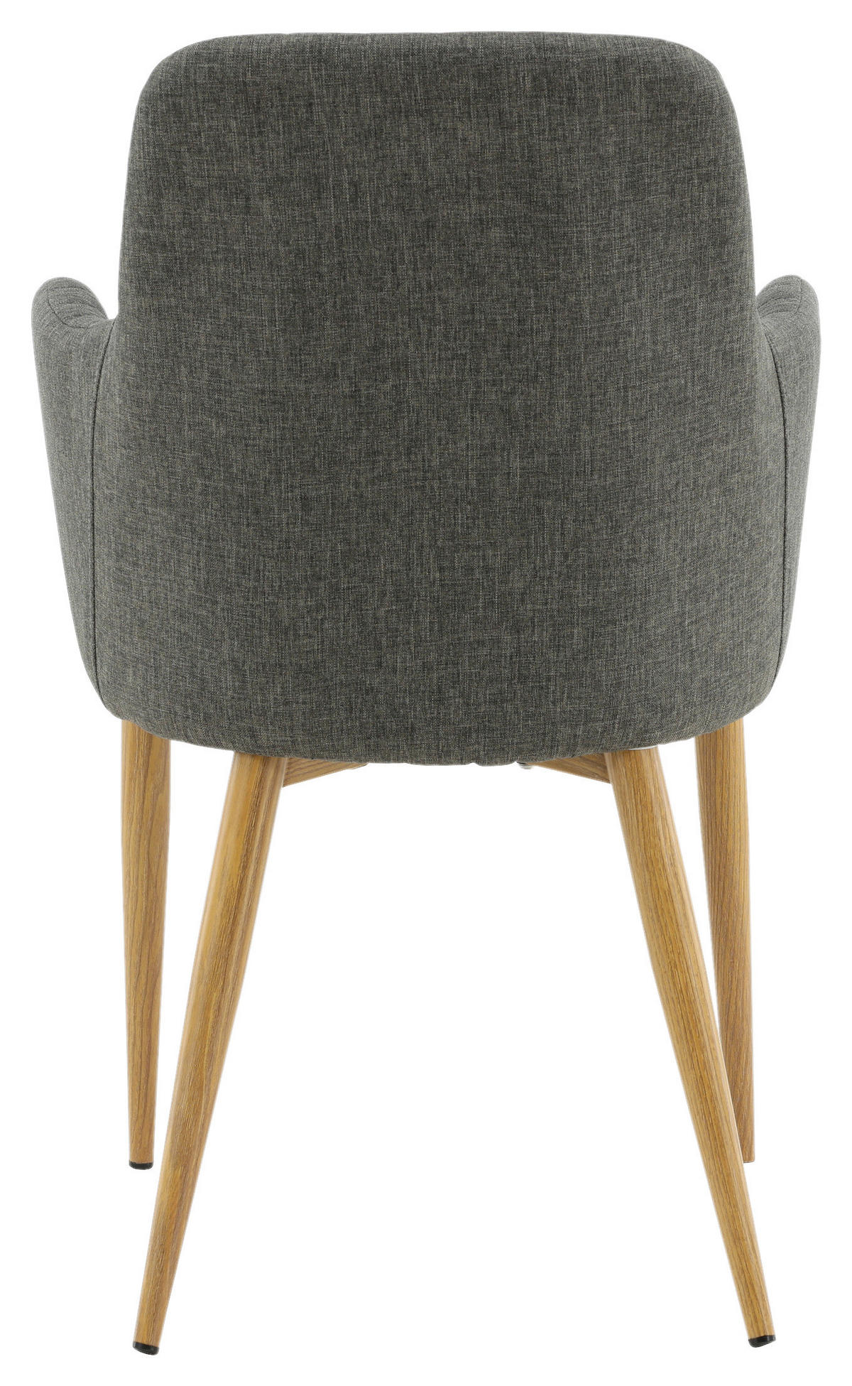 STUHL-SET 2 Stück  in Stahl Textilgeflecht  - Dunkelgrau/Naturfarben, Design, Textil/Metall (57/93/62cm) - Livetastic