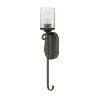 WANDLEUCHTE - Schwarz, Basics, Glas/Metall (12,8/10,8/58,6cm) - Elstead Lighting