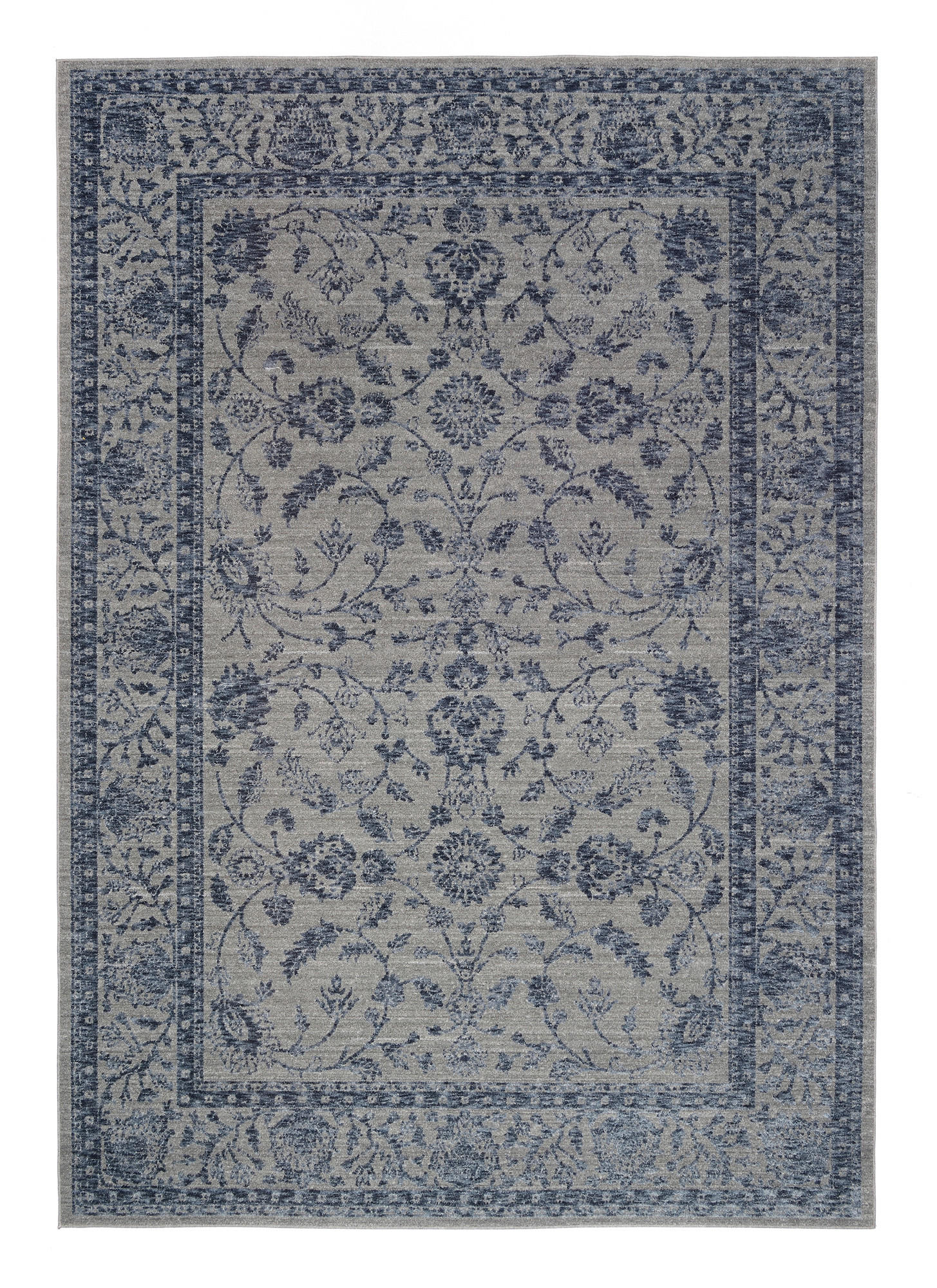 WEBTEPPICH 65/130 cm Denver  - Blau/Dunkelgrau, Design, Textil (65/130cm) - Musterring