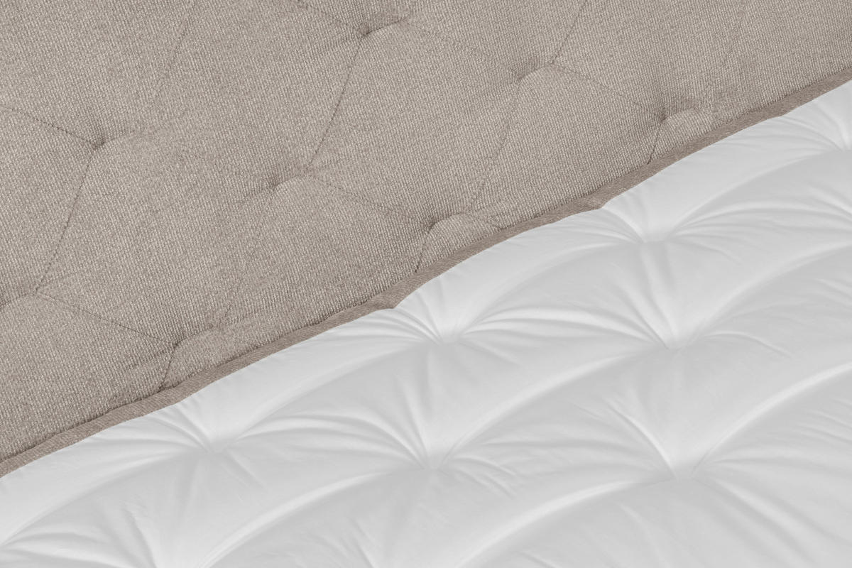 BOXSPRINGBETT 180/200 cm  in Beige  - Eichefarben/Beige, KONVENTIONELL, Holz/Textil (180/200cm) - Welnova