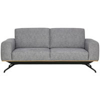 3-SITZER-SOFA Struktur Grau  - Schwarz/Grau, Design, Holz/Textil (196/85-104/95cm) - Novel