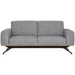 3-SITZER-SOFA in Struktur Grau  - Schwarz/Grau, Design, Holz/Textil (196/85-104/95cm) - Novel