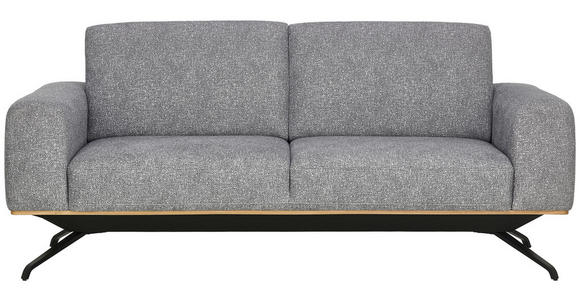 3-SITZER-SOFA Struktur Grau  - Schwarz/Grau, Design, Holz/Textil (196/85-104/95cm) - Novel