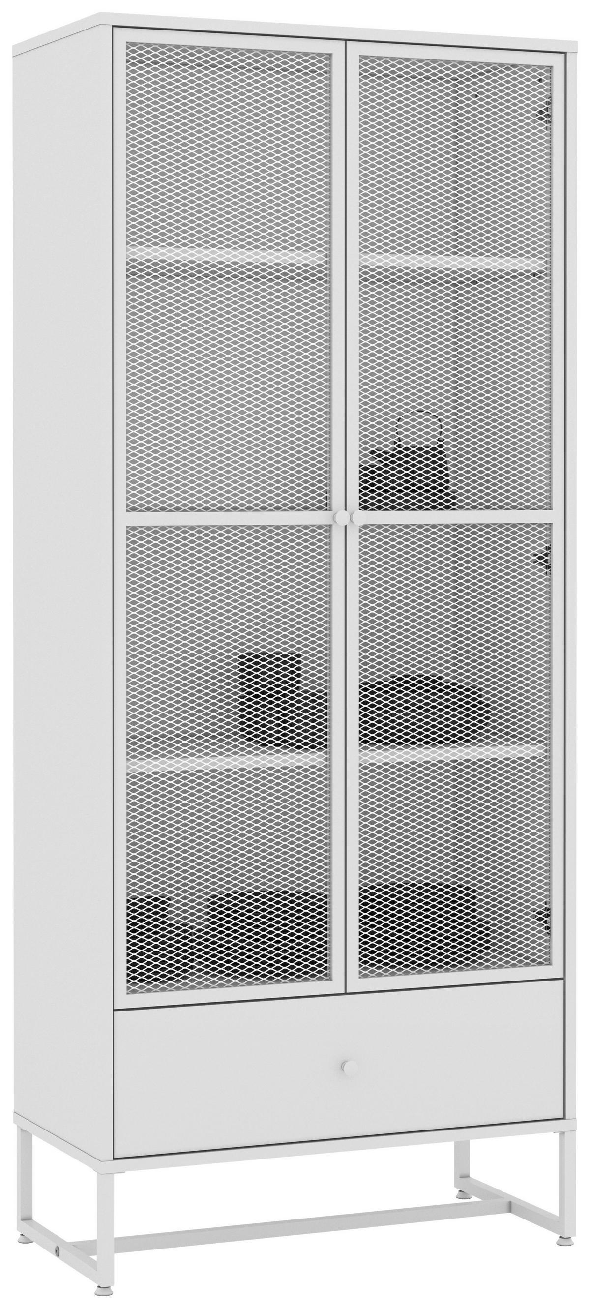VITRINE in Weiß  - Weiß, MODERN, Holzwerkstoff/Metall (80/191/41cm) - Novel