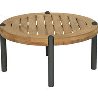 GARTENBEISTELLTISCH 55/55/28 cm Holz, Metall  - Anthrazit/Teakfarben, Basics, Holz/Metall (55/55/28cm) - Stern