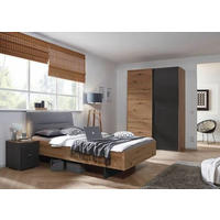 JUGENDZIMMER Graphitfarben, Hellgrau, Eiche Artisan  - Hellgrau/Graphitfarben, Design, Holzwerkstoff/Textil (120/200cm) - Stylife