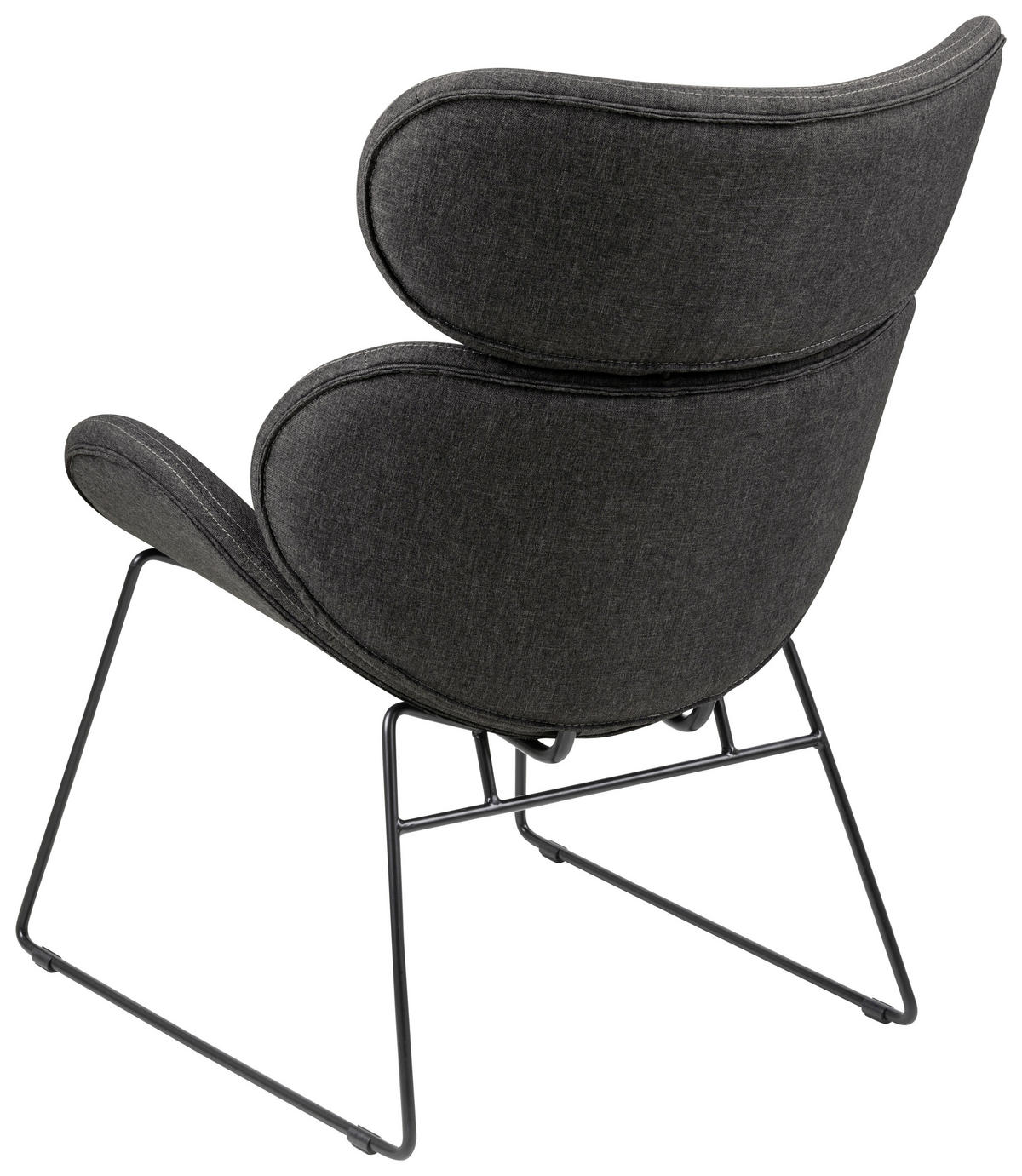 KŘESLO, textil, tmavě šedá - černá/tmavě šedá, Trend, kov/textil (69/90,5/78,5cm) - MID.YOU