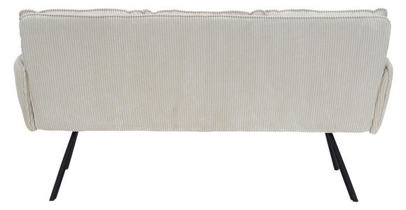 SITZBANK 180/93/67 cm Cord Beige  - Beige/Schwarz, Design, Textil/Metall (180/93/67cm) - Novel