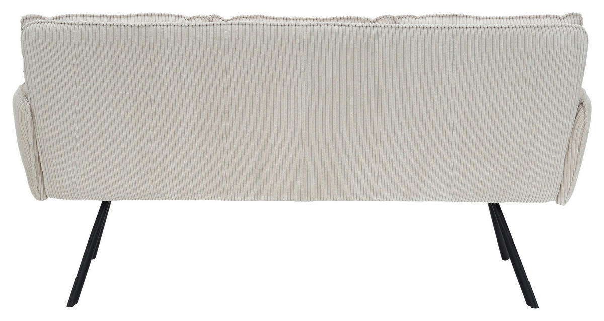 SITZBANK 180/93/67 cm Cord Beige  - Beige/Schwarz, Design, Textil/Metall (180/93/67cm) - Novel