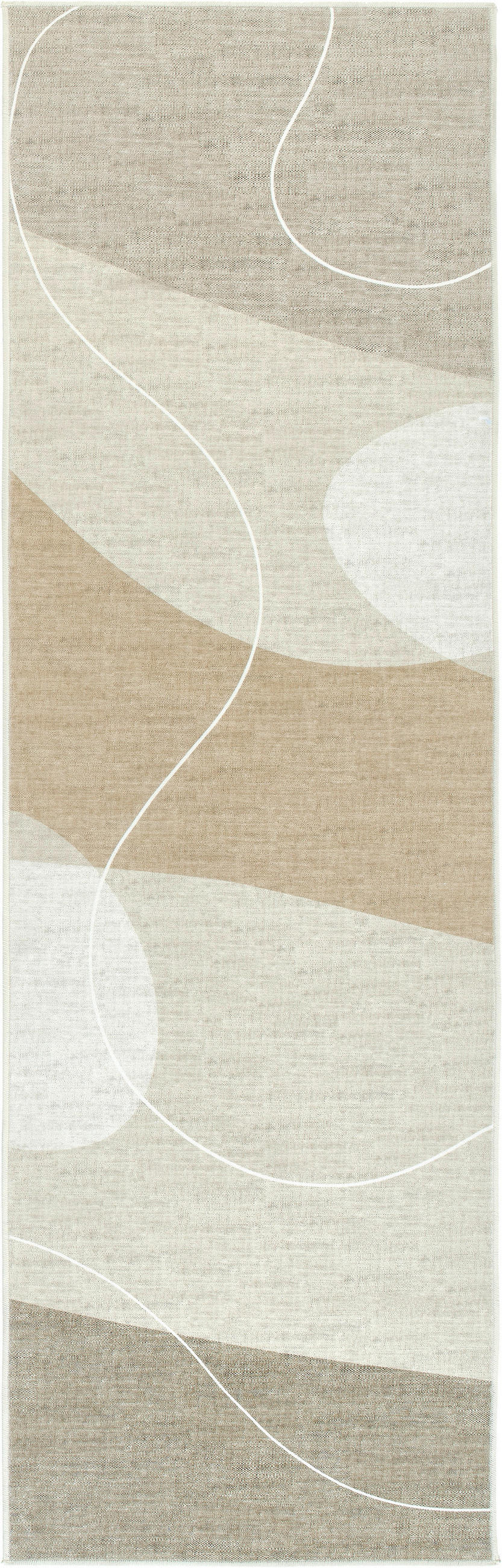 LÄUFER 80/250 cm CORTEA DUNIS, waschbar  - Honigeiche/Creme, Design, Kunststoff/Textil (80/250cm) - Lindorug