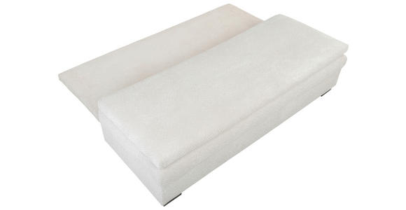 SCHLAFSOFA Struktur Beige Rückenkissen, Armlehnenkissen, Bettkasten, Schlaffunktion, Rücken echt  - Beige/Schwarz, KONVENTIONELL, Kunststoff/Textil (195/93/83cm) - Carryhome