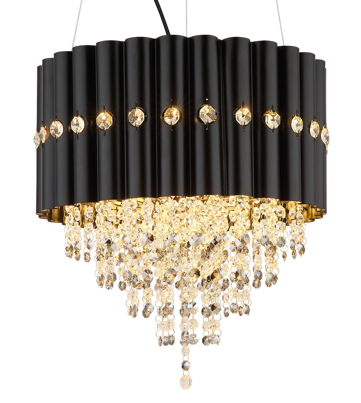 HÄNGLAMPA ELEOS 40/150 cm  - klar/grå, Design, metall/glas (40/150cm) - Globo