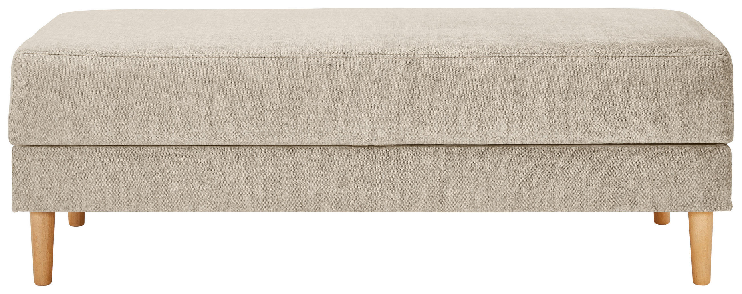 HOCKER Textil Beige  - Beige/Naturfarben, Modern, Holz/Textil (135/48/57cm) - Max Winzer